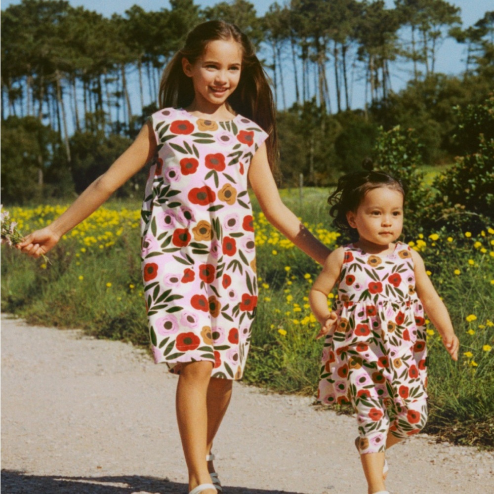 Marimekko for Uniqlo - Floral Sleeveless Dresses for Kids